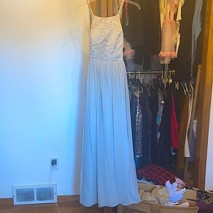 Light grey beautiful prom or occasion dress size 4